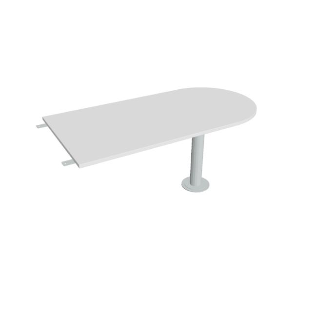 Additional table Cross, 160x75.5x80 cm, white/metal