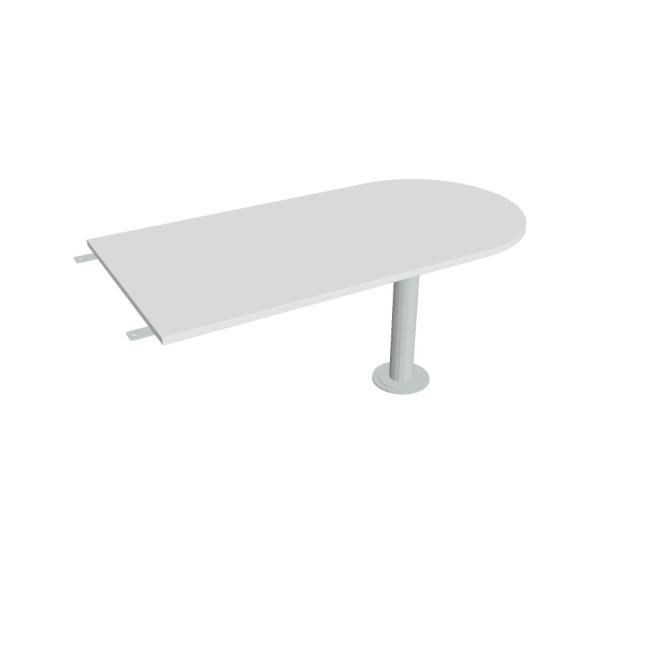 Additional table Flex, 160x75.5x80 cm, white/metal