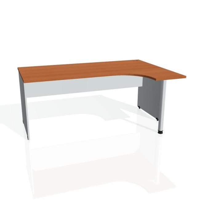Gate desk, ergo, left, 180x75.5x120 cm, cherry/grey