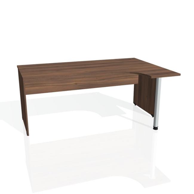Gate desk, ergo, left, 180x75.5x120 cm, walnut/walnut
