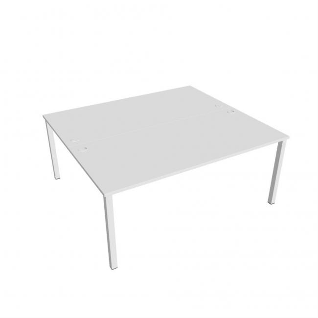 Uni work table, double, 180x75.5x160 cm, white/white