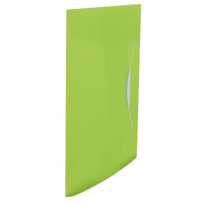 [ES624041] Plastic cover with rubber band Esselte VIVIDA green