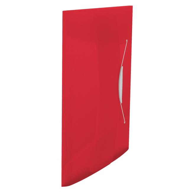 [ES624042] Plastic cover with rubber band Esselte VIVIDA red