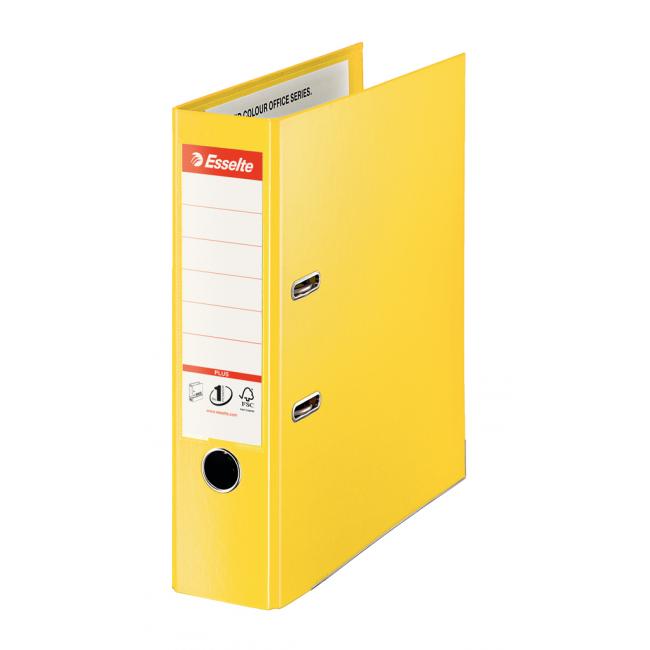 Esselte all-plastic lever folder A4 MAXI 8cm yellow
