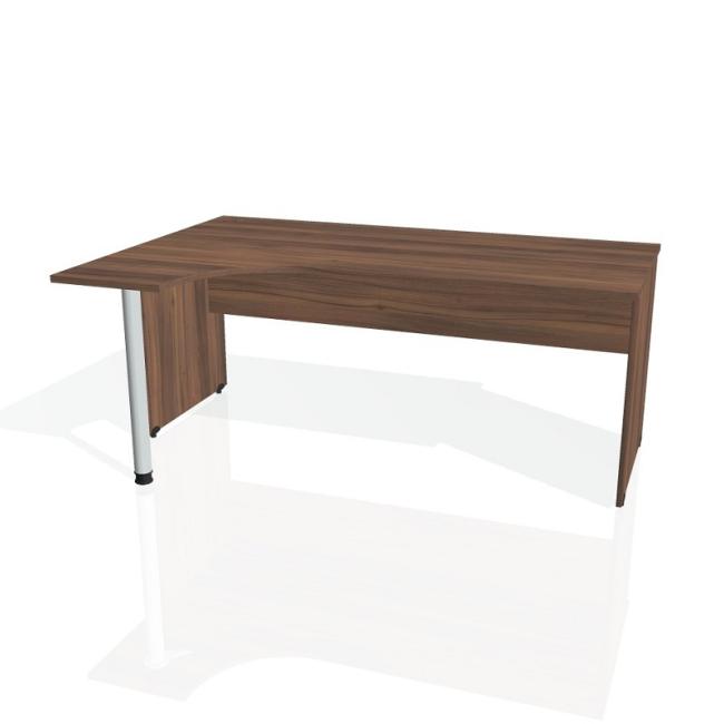Gate desk, ergo, right, 180x75.5x120 cm, walnut/walnut