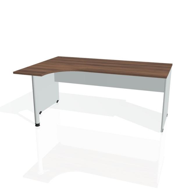 Gate desk, ergo, right, 180x75.5x120 cm, walnut/grey