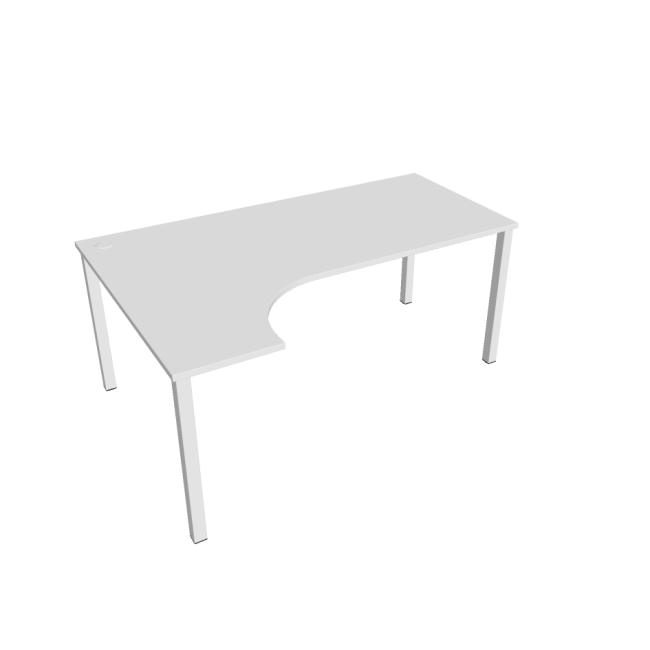Work desk Uni, ergo, right, 180x75.5x120 cm, white/white