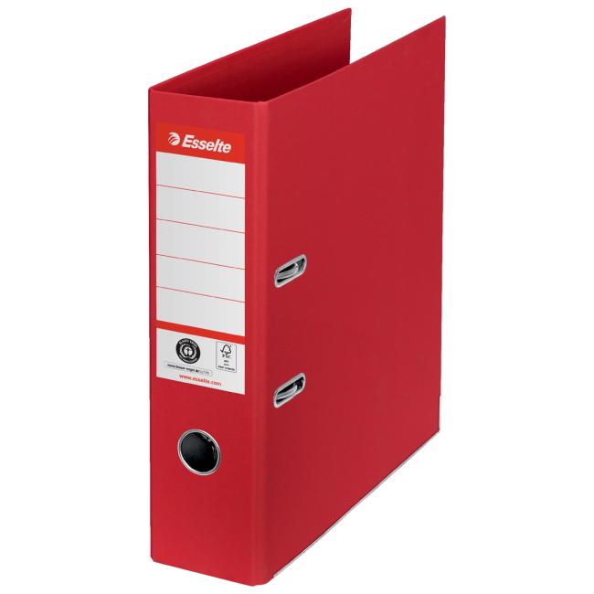 Lever folder Esselte No.1 recycled cardboard 7.5 cm red