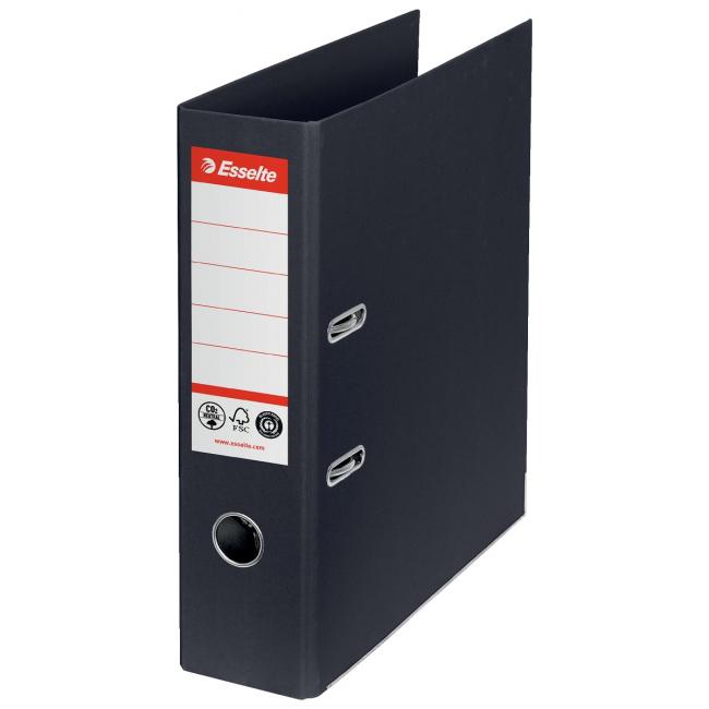 Esselte No.1 lever folder recycled cardboard 7.5 cm black