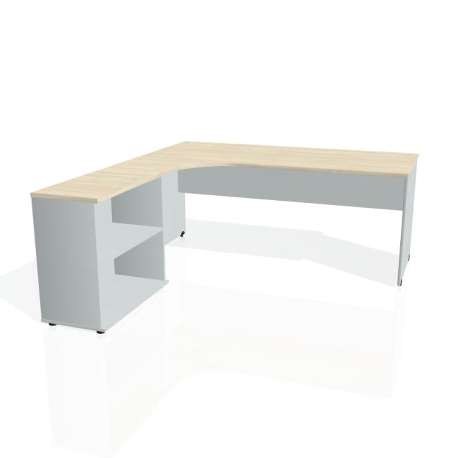 Gate desk, ergo, right, 180x75.5x200 cm, agate/grey