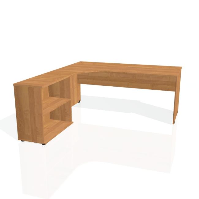 Gate desk, ergo, right, 180x75.5x200 cm, alder/alder