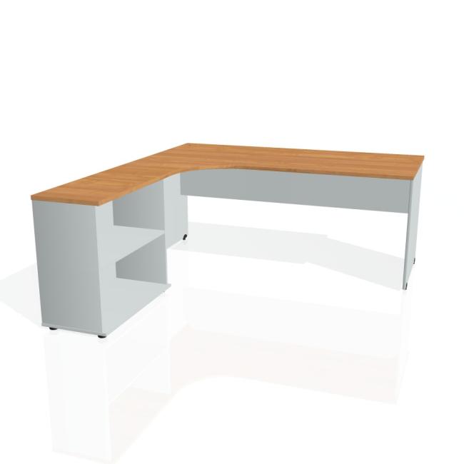Gate desk, ergo, right, 180x75.5x200 cm, alder/grey