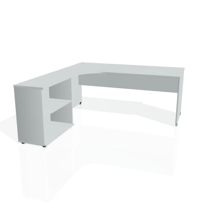 Gate desk, ergo, right, 180x75.5x200 cm, gray/grey