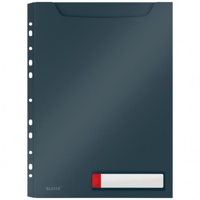 Large capacity Leitz Cozy velvet gray hanging case