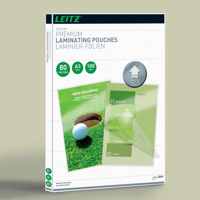 [ES748500] Laminating bags Leitz iLAM UDT A3, 80 mic, 100 pcs