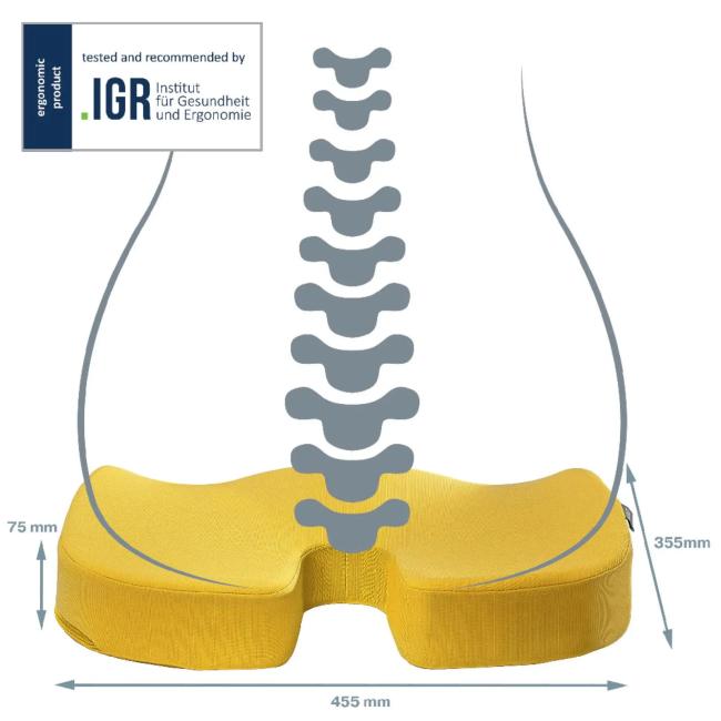 [ES840019] Seat cushion Leitz Cozy Ergo warm yellow