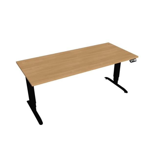 [ON180841] Motion desk, PO, 3S, 180x61 - 128x80 cm, oak/black
