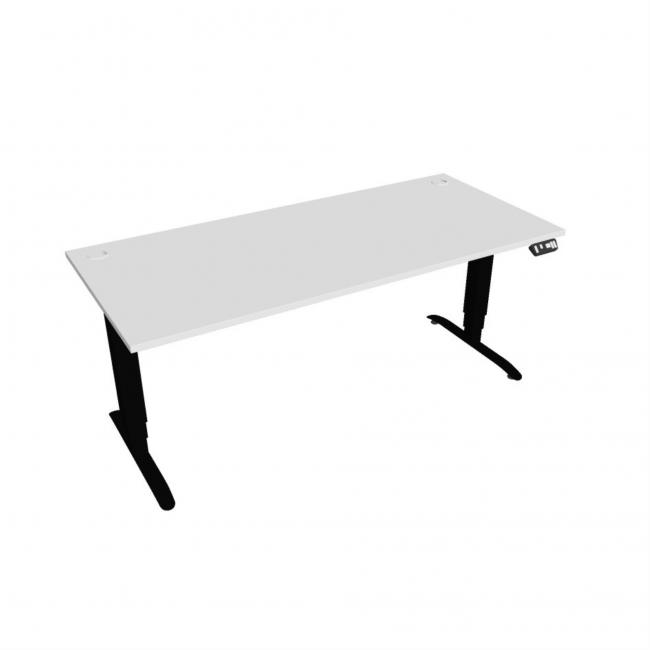 [ON180891] Motion desk, PO, 3S, 180x61 - 128x80 cm, white/black