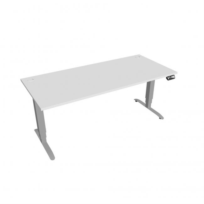 [ON180892] Motion desk, PO, 3S, 180x61 - 128x80 cm, white/grey