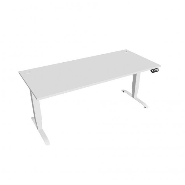 [ON180893] Motion desk, PO, 3S, 180x61 - 128x80 cm, white/white