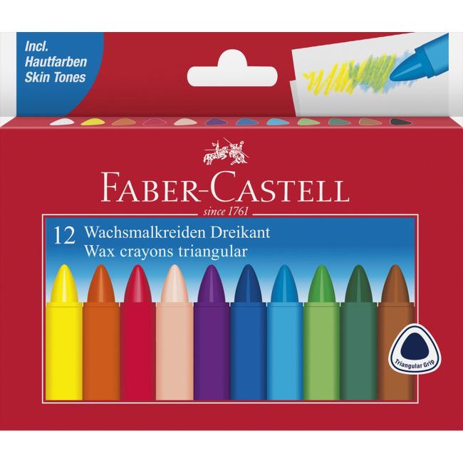 Trojuholníkové voskové tampóny FABER-CASTELL, sada 12 ks