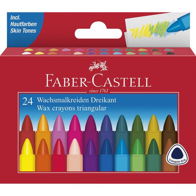 [FC120024] FABER-CASTELL triangular wax pads, set of 24 pcs