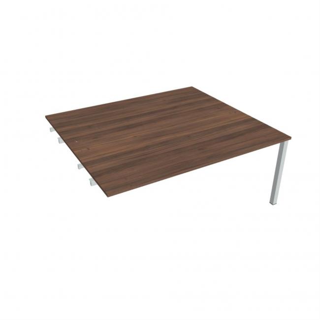 Work table Uni k pozdź. chain, 180x75.5x160 cm, walnut/grey