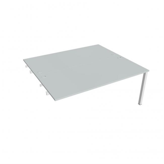 Work table Uni k pozdź. chain, 180x75.5x160 cm, grey/white