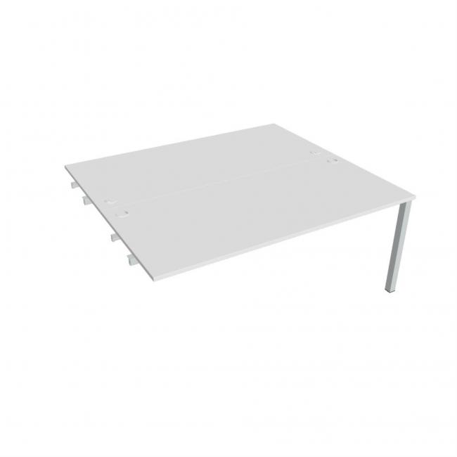 Work table Uni k pozdź. chain, 180x75.5x160 cm, white/grey