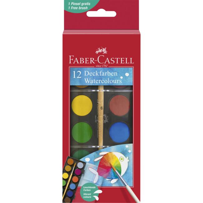 Faber Castell water colors 12 colors, 24mm