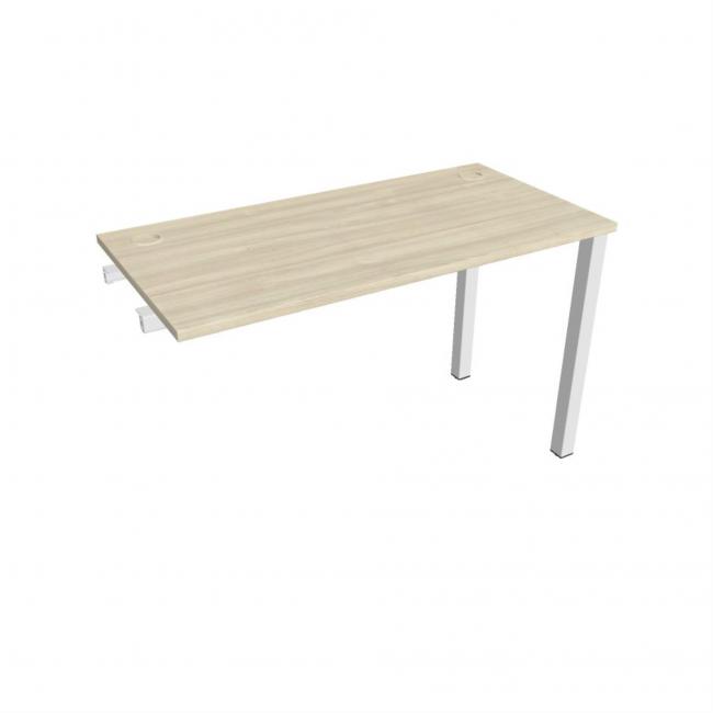 Pracovný stôl Uni k pozdź. retiazka, 120x75,5x60 cm, achát/biela