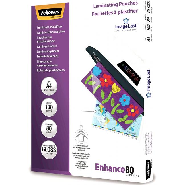 [FE530610] Laminating films Fellowes 216x303 A4 80mic