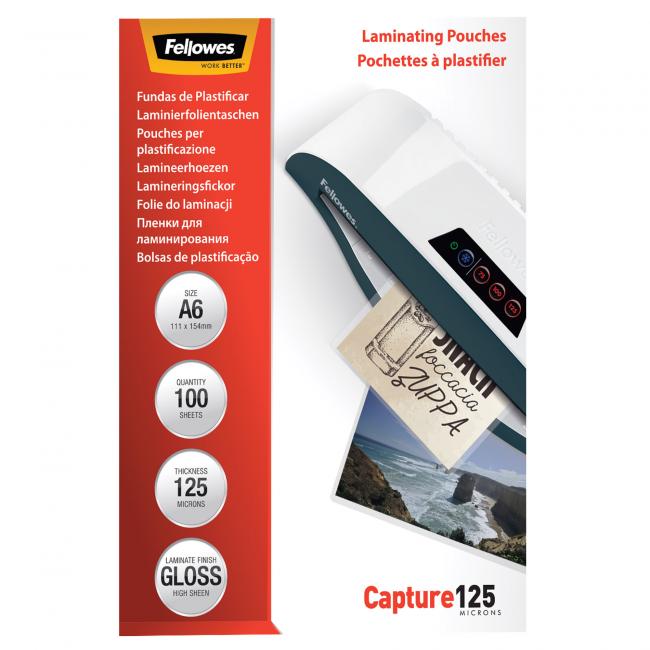 Laminating films Fellowes 111x154 /A6/ 125mic
