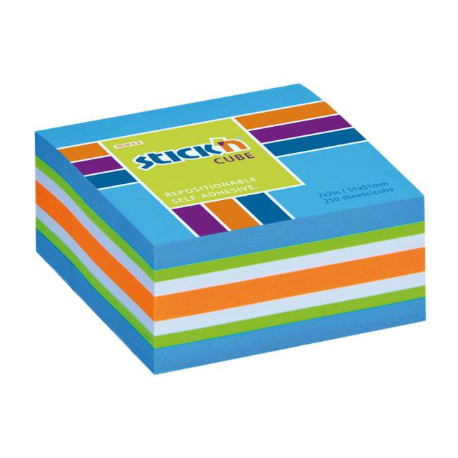 [AV021535] Stick'n Hopax mini samolepiaca podložka, 51x51 mm, modrý mix