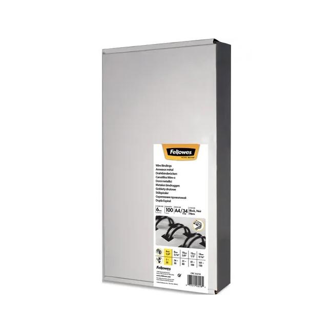 Fellowes wire combs 6mm black 3:1