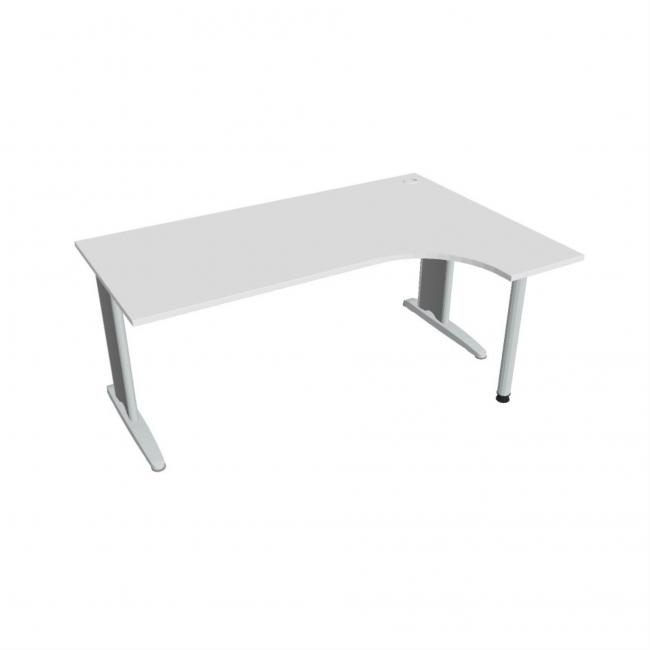 [ON182999] Flex desk, ergo, left, 180x75.5x120 (80x40) cm, white/metal