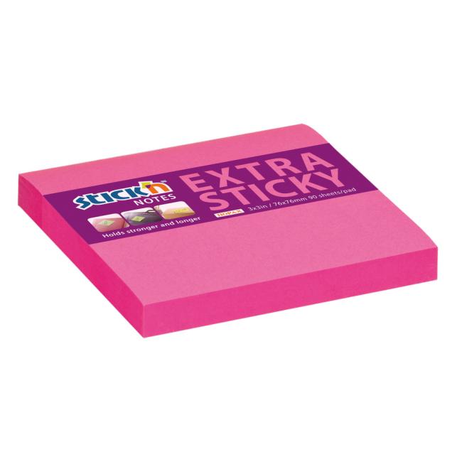 [AV021671] Stick'n Hopax samolepiaca podložka, 76x76 mm, neónovo ružová