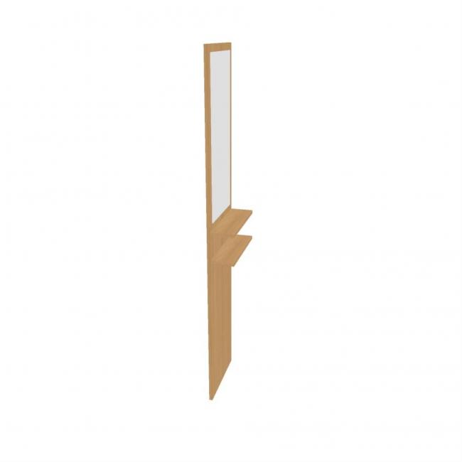 Hobis storage wall with mirror, 185 cm, beech