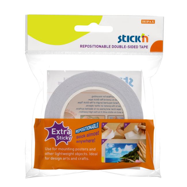 [AV024007] Adhesive tape Stick'n Hopax 12 mm x 12 m double-sided removable