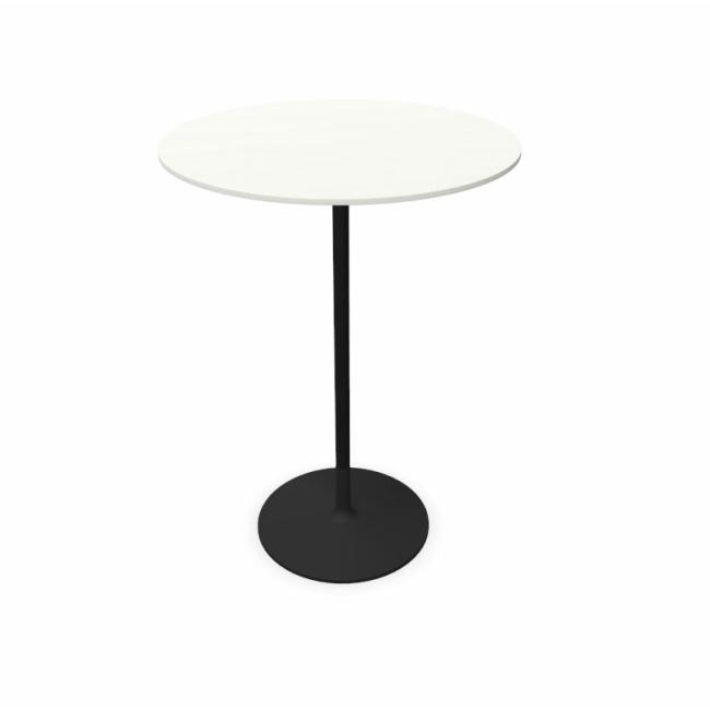 [FL000109] Chic RR10 bar table, d 80cm, h 110cm, black frame, white top