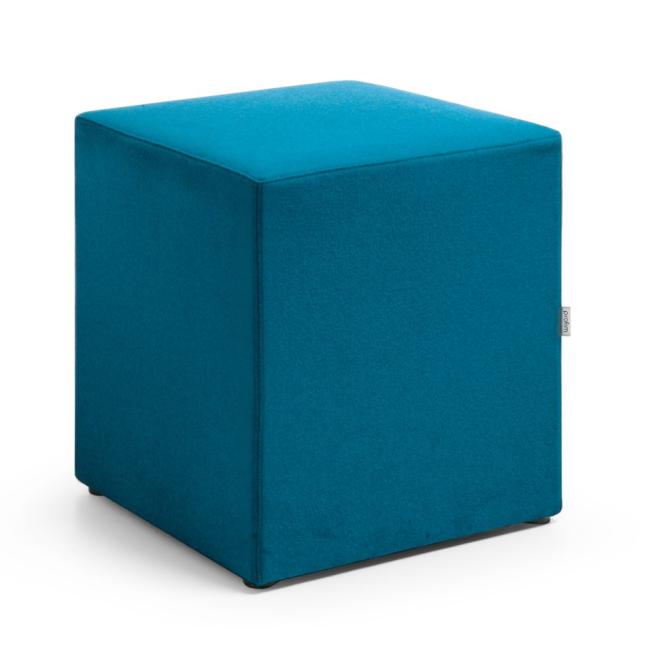 Vancouver Oto stool, square, w.41 x d.41 x h.45 cm, fabric Next NX-15 blue