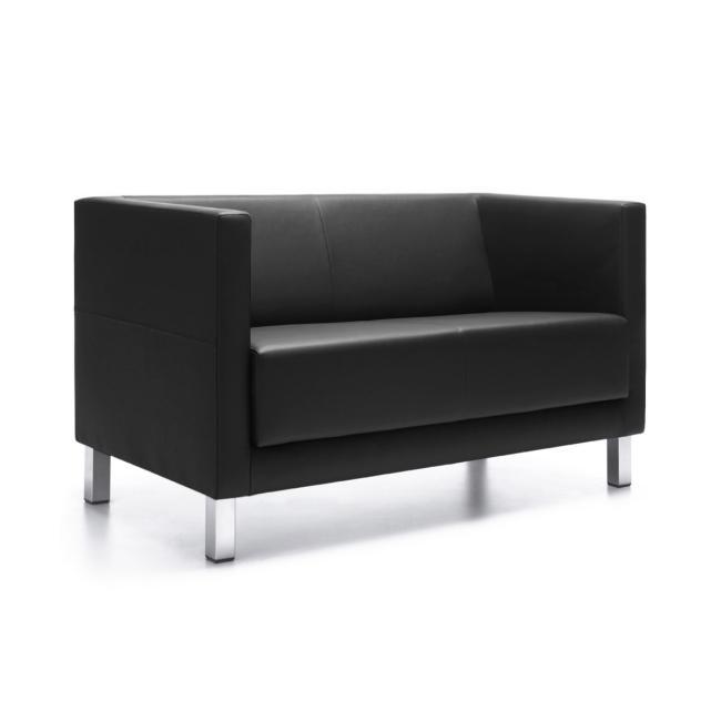 [FL001002] Dvojkreslo Vancouver Lite Maxi, chrómové nohy, látka Next NX-14 tmavošedá