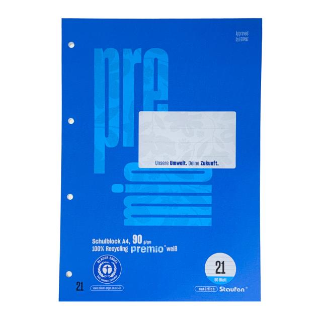 Blok College Format Werk Premio A4 50 sheets lined 90g