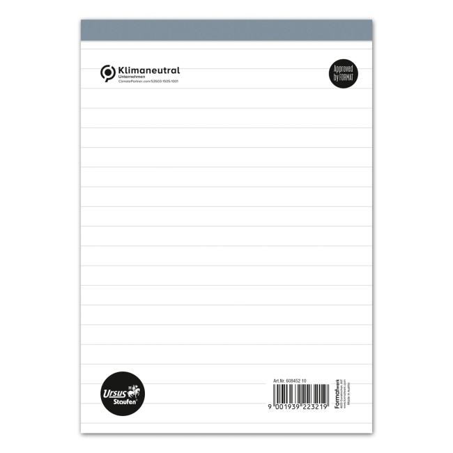 Notepad Format Werk Ursus A5 50 sheets lined 60 g