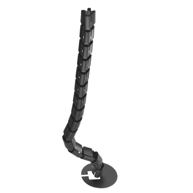 Cable organizer Hobis, 16x128 cm, black