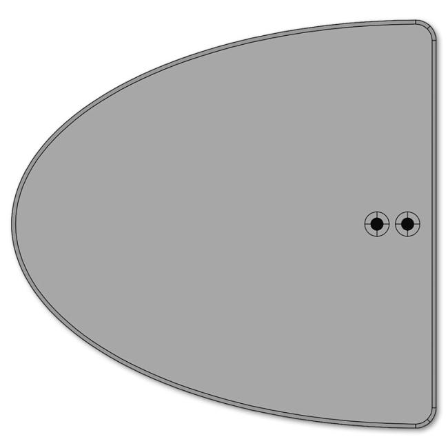 Akustik collision foot, 20.0x0.6x20.8 cm