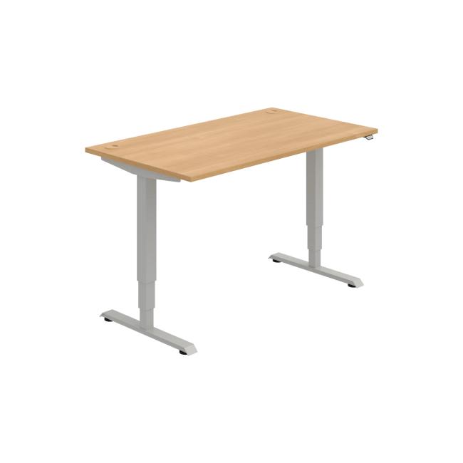 Work table RUN, ZO, 3S, 140x64.5-130.5x80 cm, oak/grey
