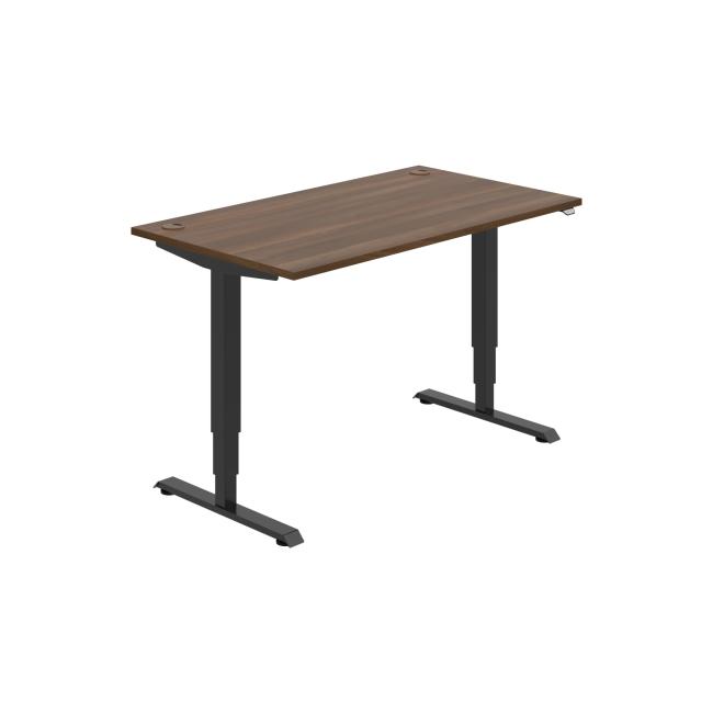 Work table RUN, ZO, 3S, 140x64.5-130.5x80 cm, walnut/black