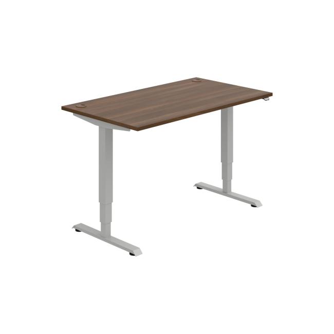 Work table RUN, ZO, 3S, 140x64.5-130.5x80 cm, walnut/grey
