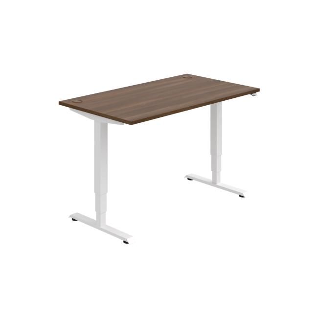 Work table RUN, ZO, 3S, 140x64.5-130.5x80 cm, walnut/white